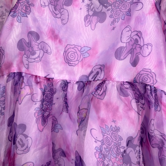 Minne Mouse Disney Purple Ruffled Babydoll Dress by Disney Girls size XL or 14 - Picture 5 of 9